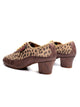 Leopard Print Outdoor Latin Shoes Mid Heel Soft Sole Dance Shoes - Dorabear