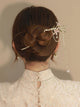 Lily Tassel Hairpin Antique Flower Hair Decoration Simple Coiled Hair Headdress - Dorabear
