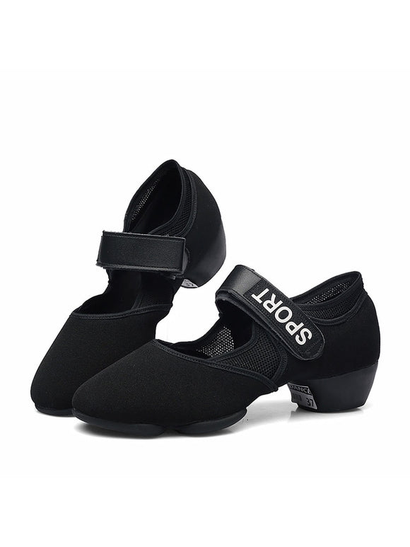 Oxford Cloth Breathable Non-slip Low Heel Dance Shoes - Dorabear