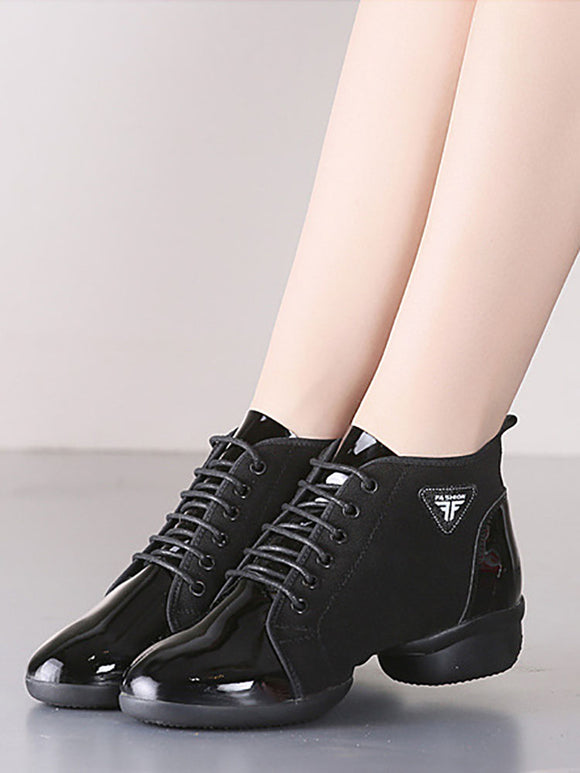 Oxford High-top Leather Dance Shoes - Dorabear