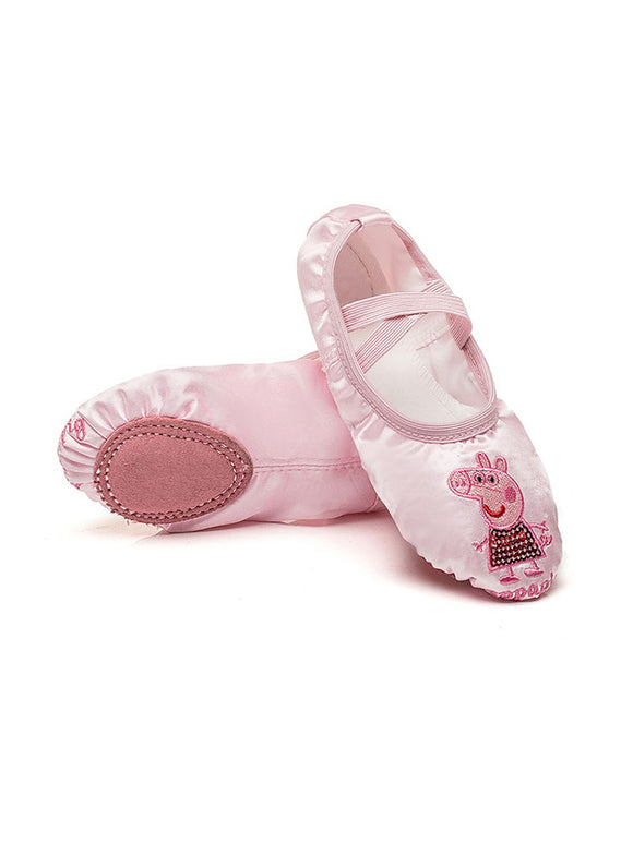 Piggy Pink Dance Shoes Soft Sole Exercise Ballet Shoes - Dorabear