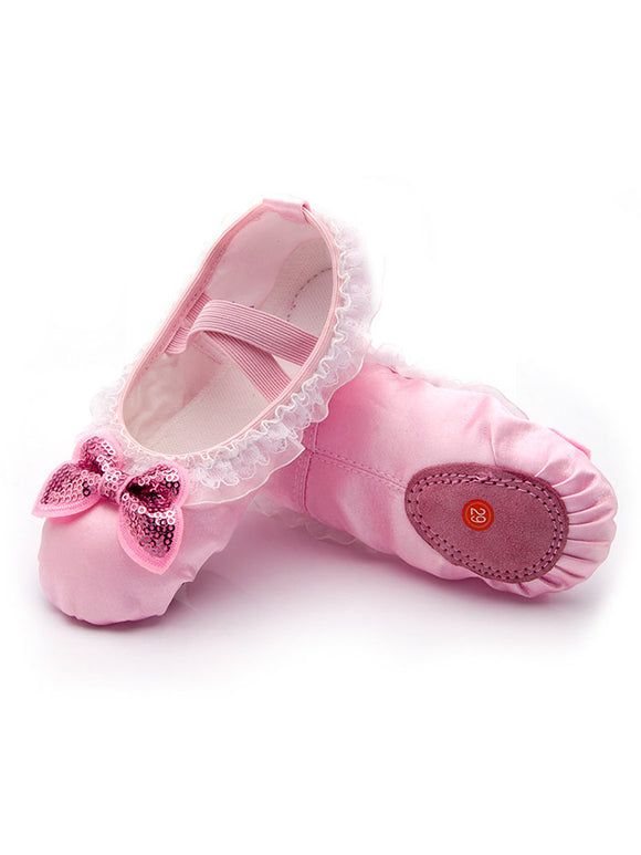 Practical Dance Shoes Satin Lace Bow Ballet Shoes - Dorabear