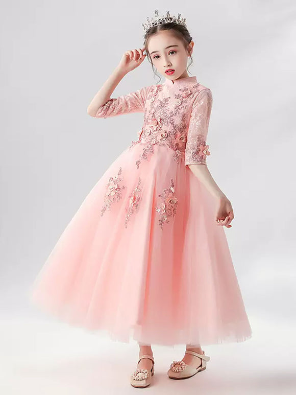 Princess Dress Banquet Evening Gown Flower Girl Wedding Dress Oriental Style Performance Costume - Dorabear