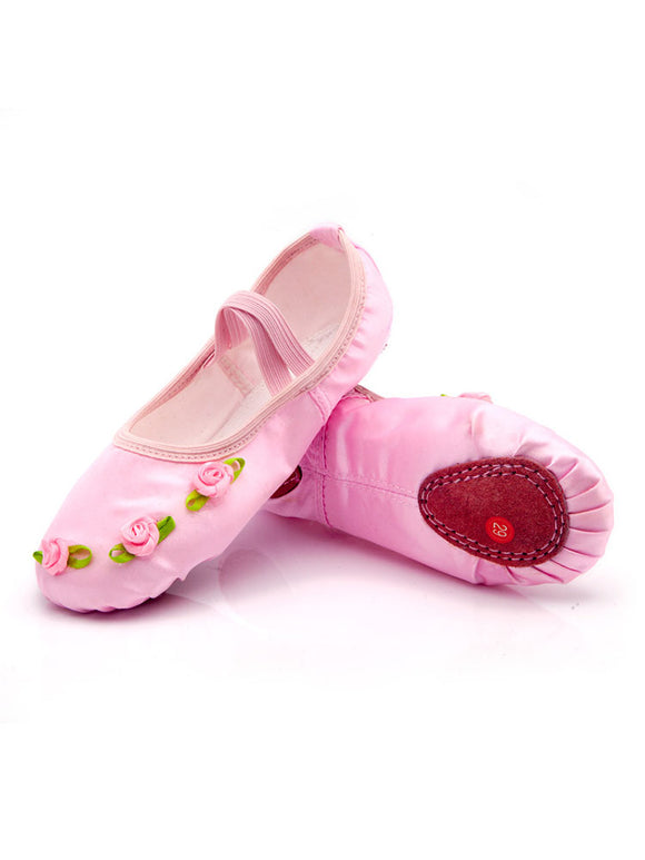 Satin Dance Shoes Ballet Soft Sole Rose Performance Shoes - Dorabear