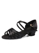 Satin Latin Dance Shoes Indoor Fur Sole Practice Dance Shoes - Dorabear