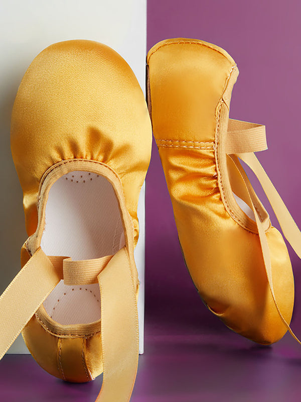 Satin Pointe Ballet Shoes Indoor Soft Sole Exercise Shoes - Dorabear