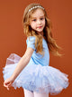 Short Sleeve Exercise Clothes Bow Ballet Dance Tutu Skirt - Dorabear
