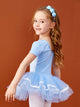 Short Sleeve Exercise Clothing Neckline Bow Ballet Dress - Dorabear