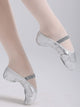 Silver Soft Sole Leather Training Shoes Cat Claw Ballet Shoes - Dorabear