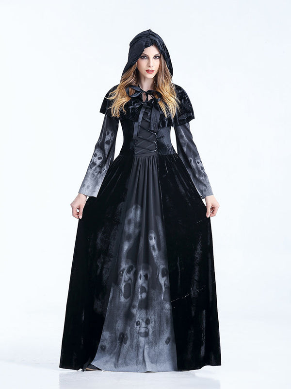 Skeleton Vampire Cosplay Costume Grim Reaper Dress - Dorabear