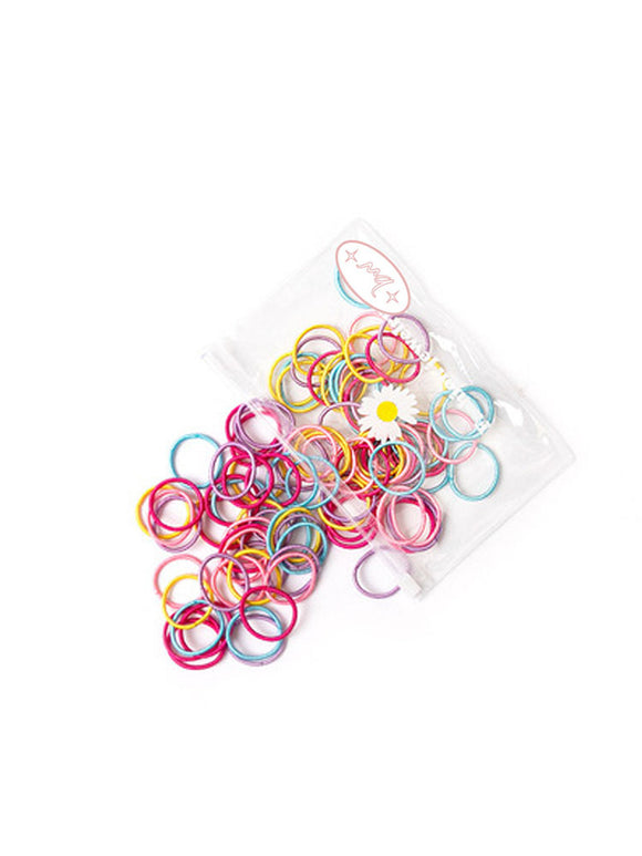 Small Daisy Hair Rope Color High Elasticity Children's Hair Accessories Hair Ring. - Dorabear