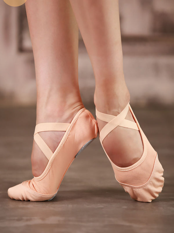 Soft Sole Dance Shoes Lace-Free Ballet Practice Shoes Two Sole Shoes - Dorabear