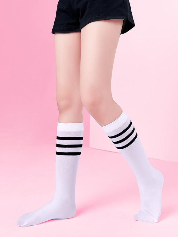 Summer Breathable Dance Tights Striped Stocking - Dorabear
