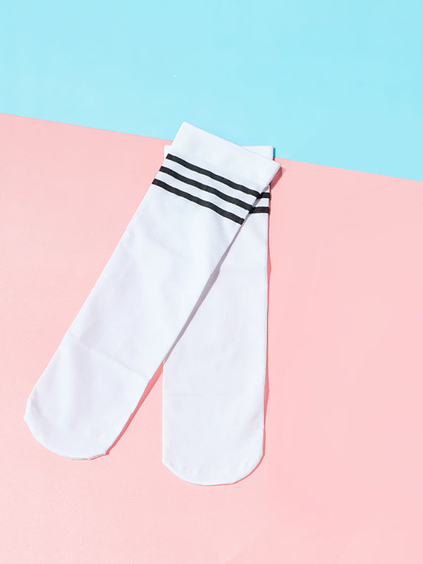 Summer Breathable Dance Tights Striped Stocking - Dorabear