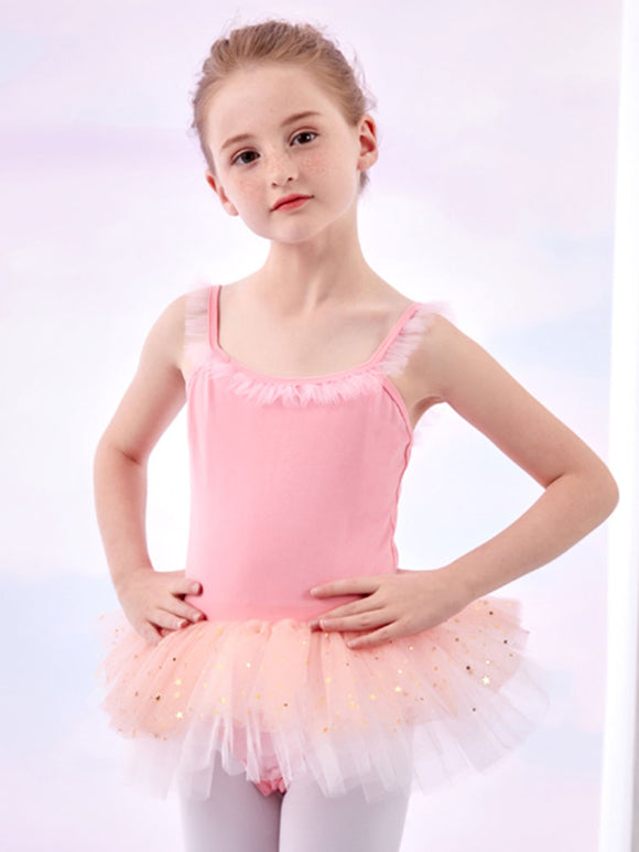 Summer Suspenders One-piece Dance Gauze Skirt Ballet Training Clothes - Dorabear