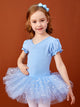 Summer V-Neck Short Sleeve Ballerina Star Sequin Dress Tutu Skirt - Dorabear
