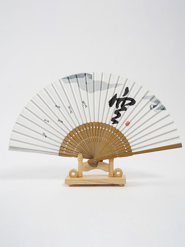 Translucent Ancient Style Folding Fan Inscription Silk Cloth Folding Fan Bone Bamboo Craft Fan - Dorabear