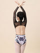 Turtleneck Mesh Piece Long Sleeve Dance Practice Clothing Ballet Leotard - Dorabear