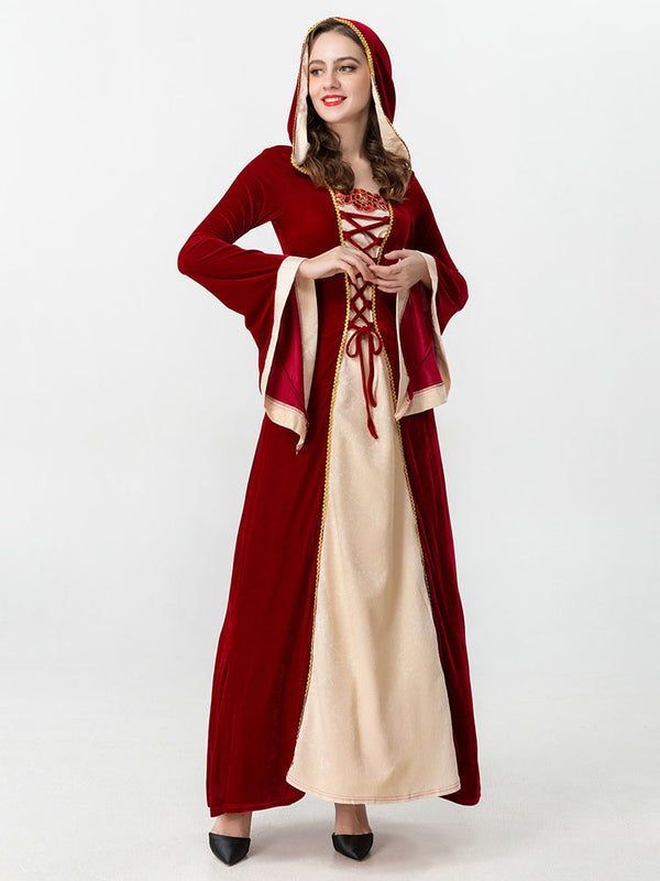 Vintage Fairy Queen Costume Medieval Gothic Vampire Robe - Dorabear