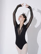 Ballet Lace Patchwork Leotard Mesh Long Sleeve Exercise Clothes - Dorabear