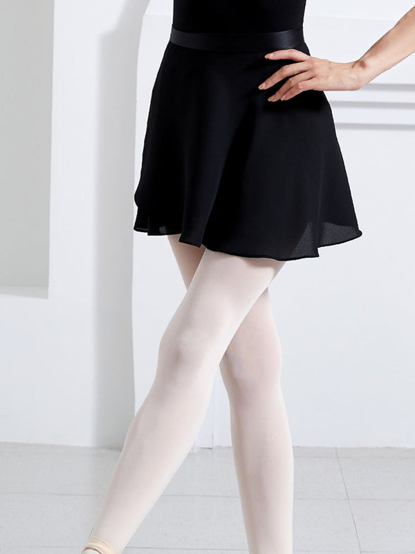 Ballet One Piece Gauze Skirt Tie Chiffon Apron Exercise Short Skirt - Dorabear