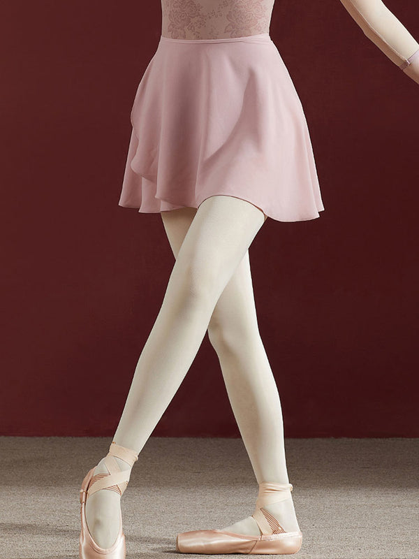 Ballet Practice Clothes Lace Up Skirt One Piece Chiffon Hemming Skirt - Dorabear
