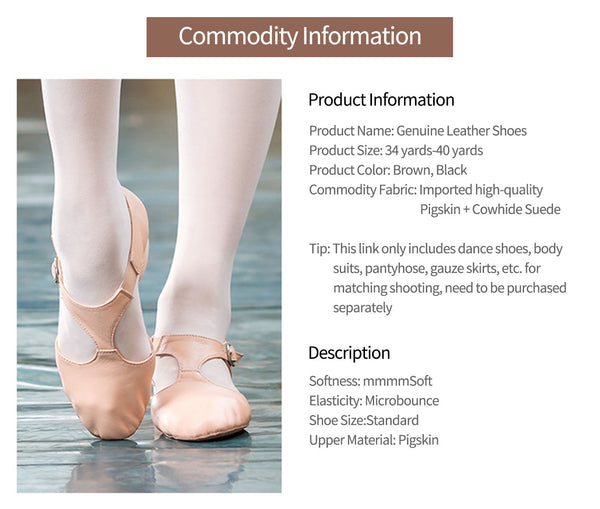 Soft Sole Leather Ballet Shoes Low Heel Shape Shoes - Dorabear
