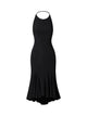 Backless Large Swing Hem Latin Dance Dress Hanging Neck Practice Clothes - Dorabear