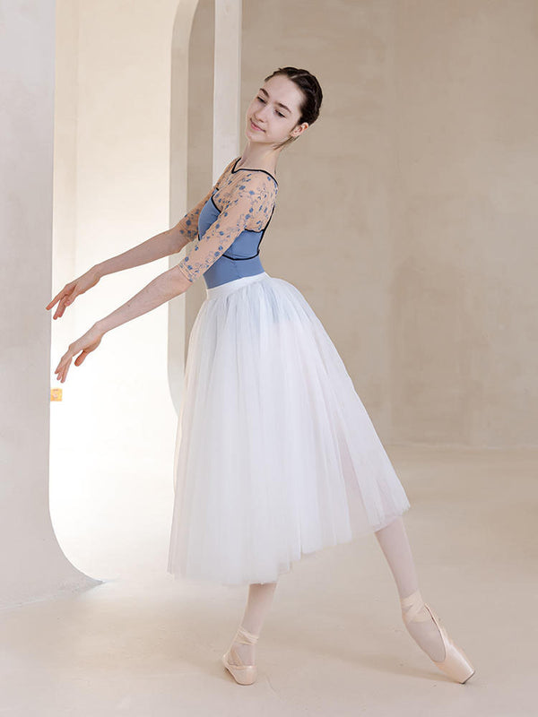 Ballet Dance Basic Practice Clothes Embroidered Contrasting Color Leotard - Dorabear - The Dancewear Store Online 