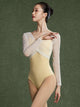 Ballet Dance Long Sleeved Practice Suit Fake Two-piece V-Neck Leotard - Dorabear - The Dancewear Store Online 
