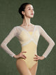 Ballet Dance Long Sleeved Practice Suit Fake Two-piece V-Neck Leotard - Dorabear - The Dancewear Store Online 