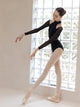 Ballet Dance Long Sleeved Training Clothes Lace Neckline Backless Leotard - Dorabear - The Dancewear Store Online 