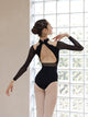 Ballet Dance Long Sleeved Training Clothes Lace Neckline Backless Leotard - Dorabear - The Dancewear Store Online 