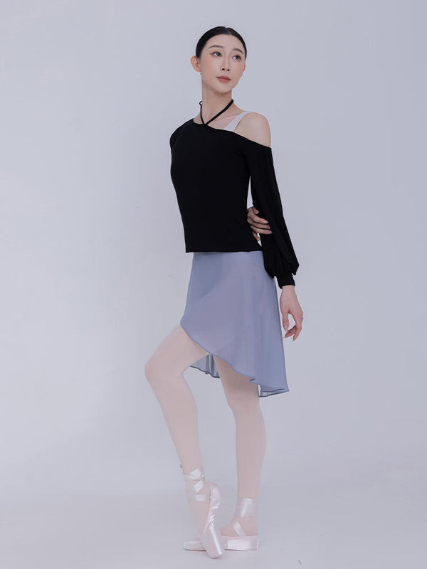 Ballet Gauze Skirt Half Body One Piece Dance Skirt Chiffon Hip Scarf - Dorabear - The Dancewear Store Online 