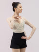 Ballet Long Sleeve Outwear Overlay Cross Lace Cardigan Top - Dorabear