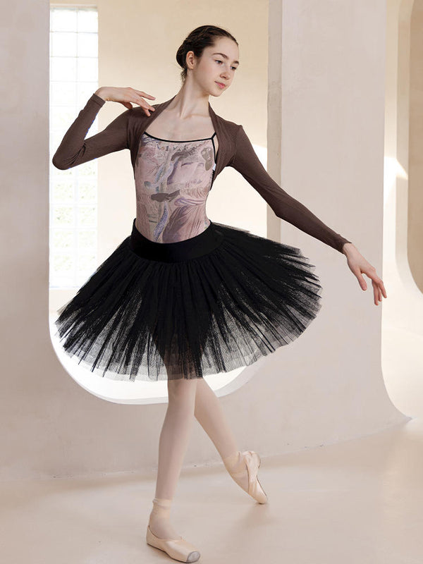 Ballet Long Sleeved Threaded Knitted Camisole Adult Dance Shoulder Pads - Dorabear - The Dancewear Store Online 