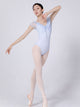 Ballet Lotus Leaf Collar Crepe Splicing Leotard High-crotch Practice Clothing - Dorabear