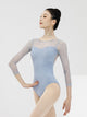 Ballet Mesh Patchwork Long Sleeved Basic Training Leotard - Dorabear