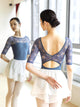 Ballet Mesh Patchwork Medium Sleeved Leotard Dance Practice Clothes - Dorabear - The Dancewear Store Online 