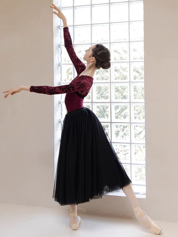 Ballet Mesh Puffy Skirt Long Half Skirt Dance Skirt - Dorabear - The Dancewear Store Online 