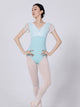 Ballet Mesh V-neck Stitching Leotard High-crotch Gymnastics Suit - Dorabear