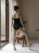 Ballet Practice Clothes Sleeveless Mesh Wrinkled Leotard - Dorabear