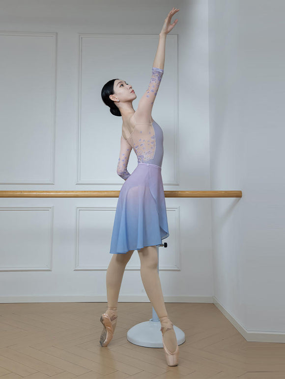 Ballet Practice Suit Clothes Sleeve Printed Dance Leotard - Dorabear - The Dancewear Store Online 