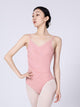 Ballet Shirring Suspender Leotard Mesh High-crotch Practice Clothes - Dorabear