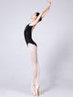 Ballet Shirring Suspender Leotard Mesh High-crotch Practice Clothes - Dorabear