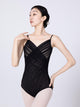 Ballet Shirring Suspender Leotard Mesh High-crotch Practice Clothes - Dorabear