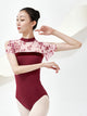 Ballet Small Flying Sleeve Leotard Print Dance Practice Clothes - Dorabear