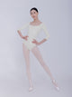 Ballet Square Collar Medium Sleeve Training Suit High Crotch Leotard - Dorabear