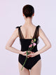 Ballet Strap French Bowknot Mesh Sling Leotard Basic Training Performance Clothes - Dorabear