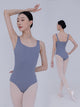 Ballet Suspender Training Suit High Crotch Round Neck Leotard - Dorabear